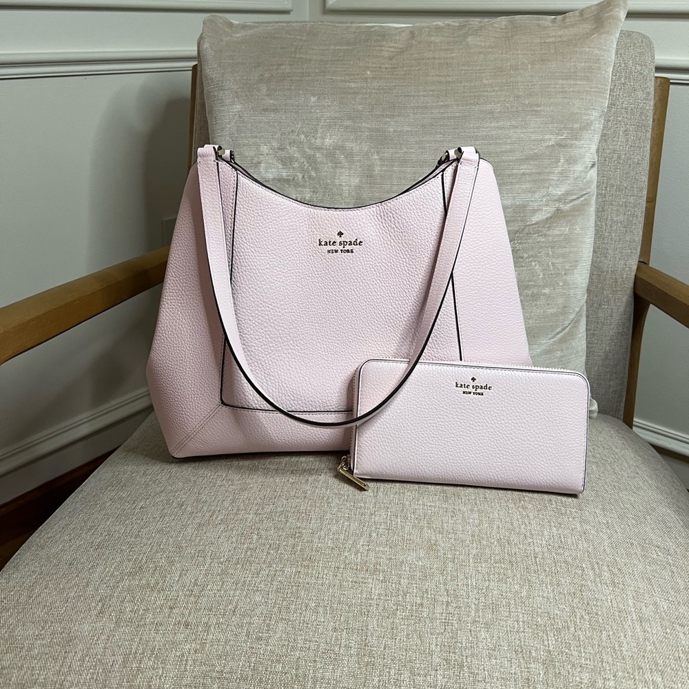 SOLD******. NWOT Kate Spade Lena Pink Women's Bag and Wallet Set KH435 & KH786
